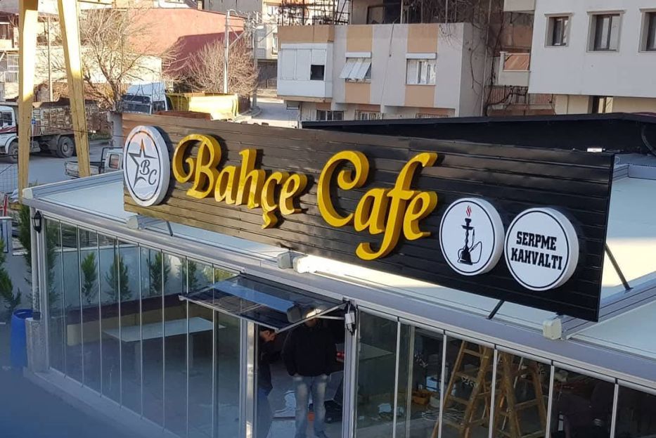 buca tabela modelleri, izmir tabelacı, kutu harf modelleri